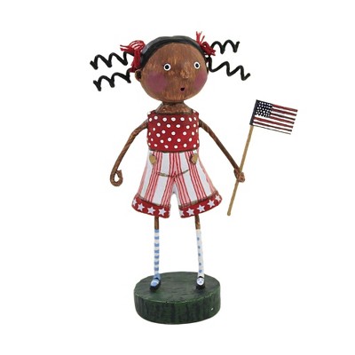 Lori Mitchell 6.0 Inch American Dream Patriotic Figurine , Lightweight Summer Decor Patriotic Flag Stars (1PC)