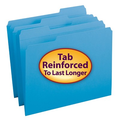 Smead File Folder, Reinforced 1/3-Cut Tab, Letter Size, 100 per Box
