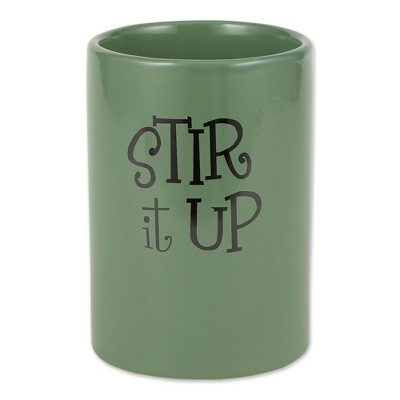 Design Imports Artichoke Green Stir It Up Ceramic Utensil Holder