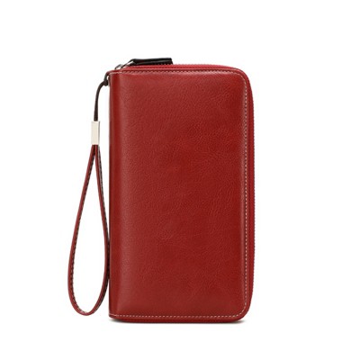 FATMOON Women’s Wallet,RFID Blocking Wallet with Double Zipper & 12+ Card Slots - Large Capacity Travel Purse for Daily Use,and Shopping