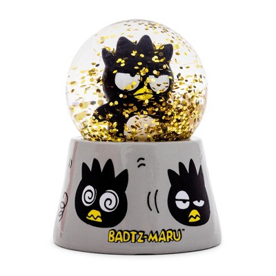 Silver Buffalo Sanrio Badtz-Maru Mini Light-Up Snow Globe | 2.5 Inches Tall