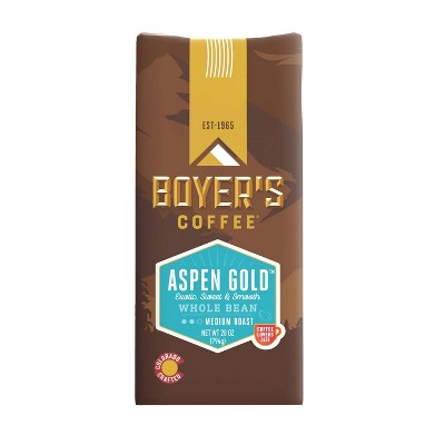 Boyer's Coffee Aspen Gold Blend Medium Roast Whole Bean Coffee - 28oz