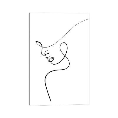 One Line Woman by Dane Khy Unframed Wall Canvas - iCanvas