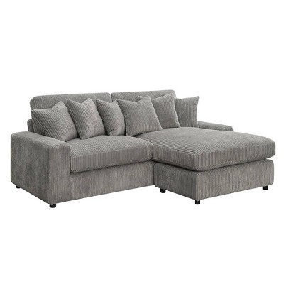 84" Tavia Sofa Gray Corduroy - Acme Furniture