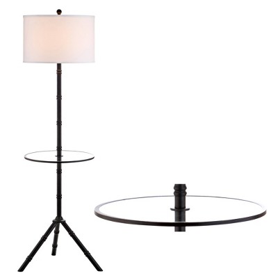 62" Metal Hall End Table Floor Lamp (Includes Energy Efficient Light Bulb) - JONATHAN Y