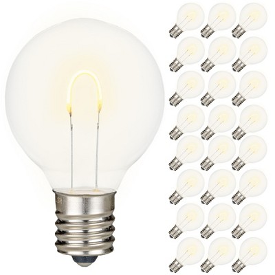 Novelty Lights G40 Globe Hanging Dimmable LED String Light Replacement Bulbs E12 Candelabra Base