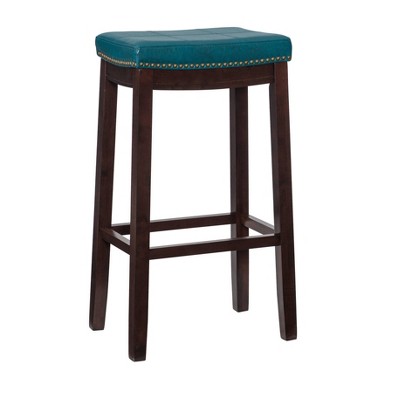 Padded Saddle Seat Barstool Hardwood - Linon