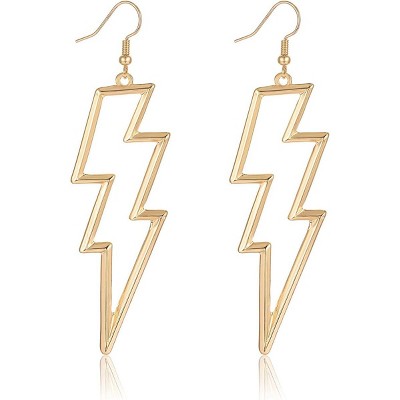 Lightning Bolt Hook Earrings | Punk Rock Statement Jewelry for Women