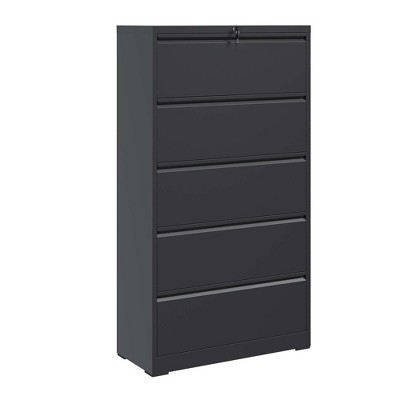 Dexmalle 5 Drawer Metal Lateral File Cabinet with Lock