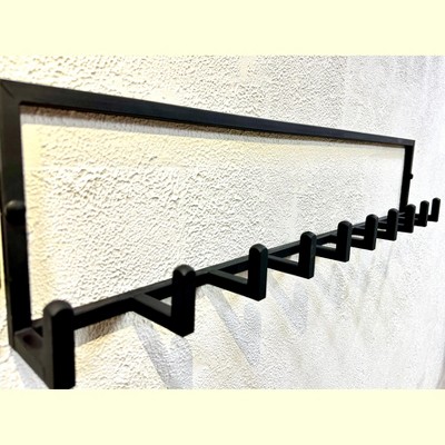 Metal Coat Rack Wall Mounted – Multi-Hook Hanging Rack for Coats, Bags & Hats – Easy Install, Rust-Resistant