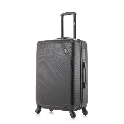 DUKAP Discovery Lightweight Hardside Large Checked Spinner Suitcase - Black