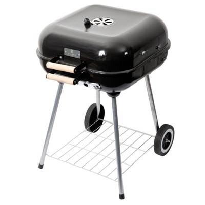 Catari 18" BBQ Grill - Black - Wood Handle - Carbon Steel - GBX