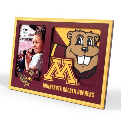 NCAA Minnesota Golden Gophers Logo 4"x6" Picture Frame: MDF Tabletop Display