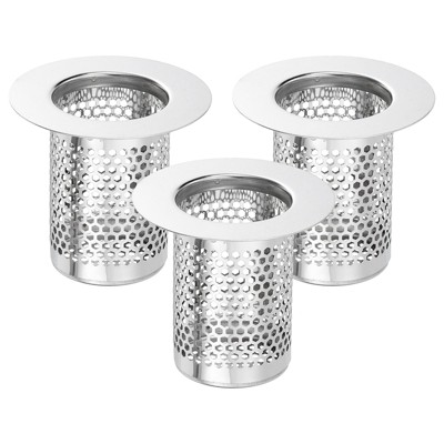 Unique Bargains Stainless Steel Anti-Odo Bathroom Hair Catcher Floor Drain Strainer