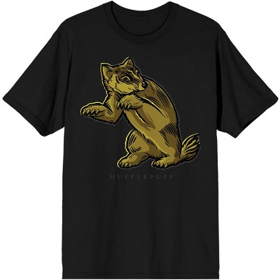 Harry Potter Hufflepuff Puff HD Ink Men's Black Tee
