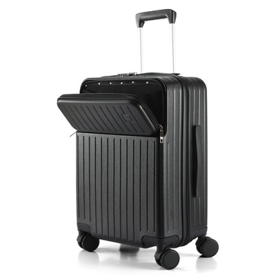 SUGIFT Modern 20″ Carry On Luggage with Front Pocket, TSA Lock, Spinner Wheels, and Organized Interior