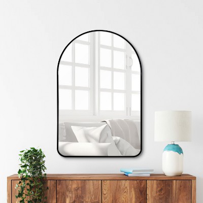 Dovelina Simple Modern Rectangle With Rounded Top Decorative Wall Mirror