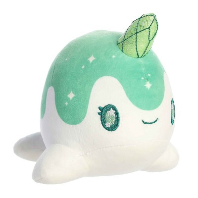 Aurora Small Crystal Nomwhal Tasty Peach Enchanting Stuffed Animal Emerald 7.5"