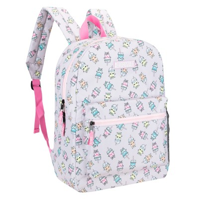 Aeropostale 16.5" Small Backpack for Girls Boys, Essentials Bags with Front Zip Pocket Side Mesh Pocket