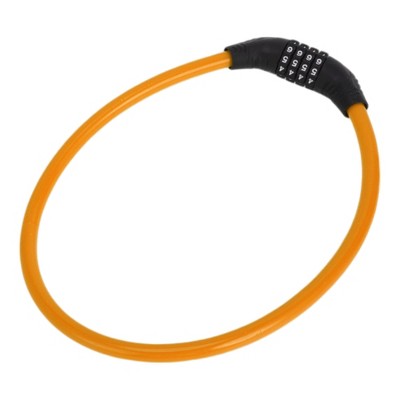Unique Bargains Bicycle Lock Security Lock Resettable 4 Digit Combination Chain Bike Lock Orange