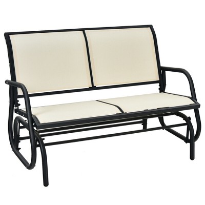 Costway Patio Swing Glider Bench Loveseat Rocking Chair Backyard Poolside
