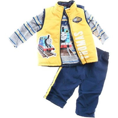 Thomas & Friends Baby Boys' 3-Piece Vest, Shirt & Pant Set