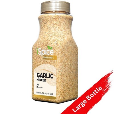 iSpice | Garlic Minced | 24 oz | Bulk Size | Gourmet Spice | Kosher