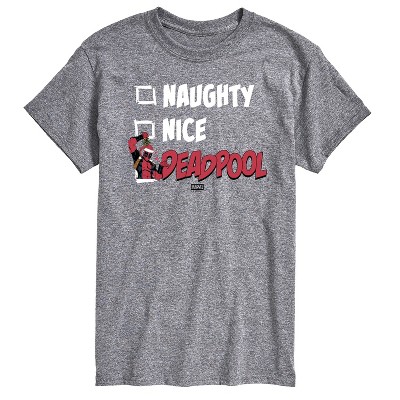 Men's - Marvel - Naughty Nice Deadpool Short Sleeve Graphic T-Shirt