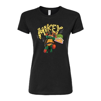 Women's - Teenage Mutant Ninja Turtles - Michelangelo AKA Mikey Fitted Graphic T-Shirt