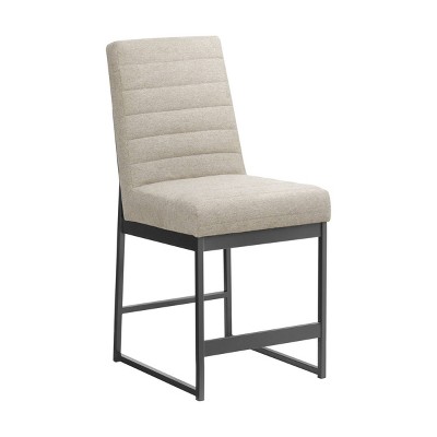 Set of 2 24" Eden Upholstered Metal Base Counter Height Barstools Rustic Dune - Intercon