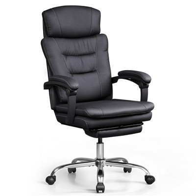GALAXHERO Executive Leather Home Office Chair with Footrest, High Back Heavy Duty Ergonomic Desk Chair, Big and Tall with Lumbar Support