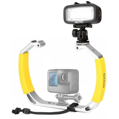 Movo DiveRig2 XL Diving Rig Bundle with Waterproof LED Light - Compatible with GoPro HERO Series and Waterproof Action Cams