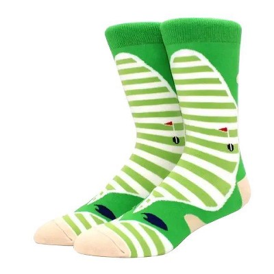 Golf Course Socks (Men's Sizes, Adult Large) from the Sock Panda