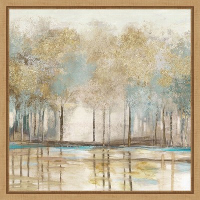 Amanti Art Woodlot I (Trees) by Allison Pearce Canvas Wall Art Print Framed 16 x 16-in.