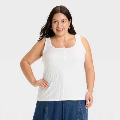 Women's Slim Fit Ribbed Tank Top - Ava & Viv™