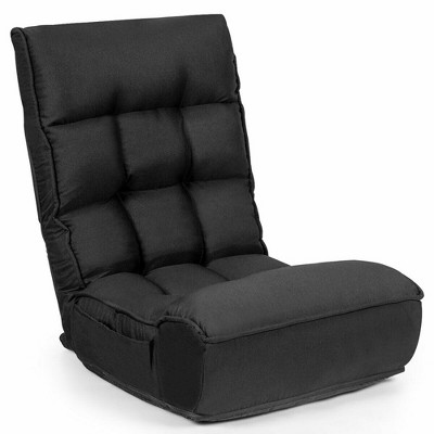 Costway 4-Position Floor Chair Folding Lazy Sofa w/Adjustable Backrest & Headrest