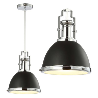 10" Adjustable Iron & Glass LED Kitchen Pendant, ETL Listed - Jonathan Y: Diffuser Panel, E26