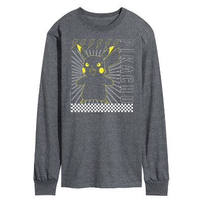 Men's - Pokémon - Pikachu Electric Bolt Long Sleeve Graphic T-Shirt