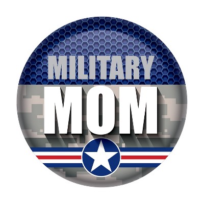 Beistle Military Mom Button, 2", (6/Pkg) Multicolored