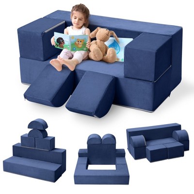 6PCS Modular Kids Play Sofa, Toddler Couch Play Couch for Playroom, Foam Modular Couch for Girls & Boys