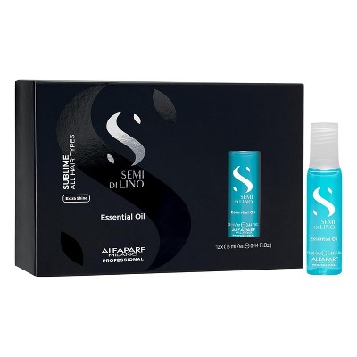 ALFAPARF MILANO Semi Di Lino Sublime Essential Hair Oil Treatment (12 Vials, 0.44 fl oz Each) Lightweight Hair Treatment for Glossy, Shiny Hair