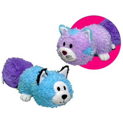 FlipaZoo: Magic Tails - Purple Cat to Blue Husky - 2-In-1 Animal Plush