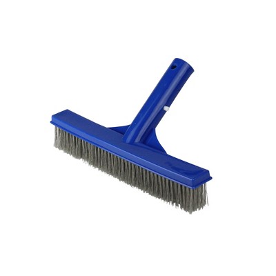 Pool Central Stainless Steel Algae Brush for Cement Pools 9.75" - Blue