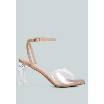 Twinkle Clear Block Heel Sandal Women