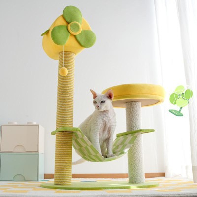Paaaawaters Cat climbing frames and multi-level cat towers,removable pet gel pads, and hammocks.