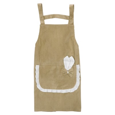 Unique Bargains H Shoulder Corduroy Apron 1 Pc