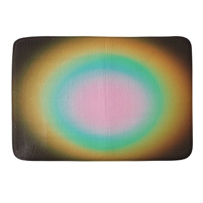 34"x21" DuckyB The Time is Now Memory Foam Bath Rug - orange - Deny Designs: Microfiber, Machine Washable, Non-Slip Backing