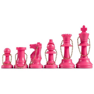 WE Games Keychain Bag Tag Chessmen - Includes 17 Pieces