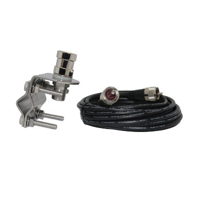 Browning® Mirror-Mount Kit for CB Antenna with 18-Foot Coaxial Cable and Preinstalled UHF PL-259 Connectors in Black