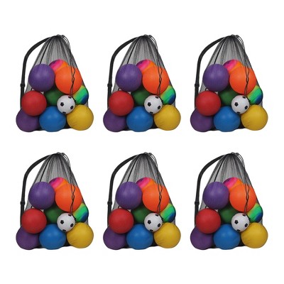 GSE 30"x40" Extra Large Mesh Sports Ball Equipment Drawstring Bag with Adjustable Shoulder Strap for Soccer, Basketball, Volleyball, Gym